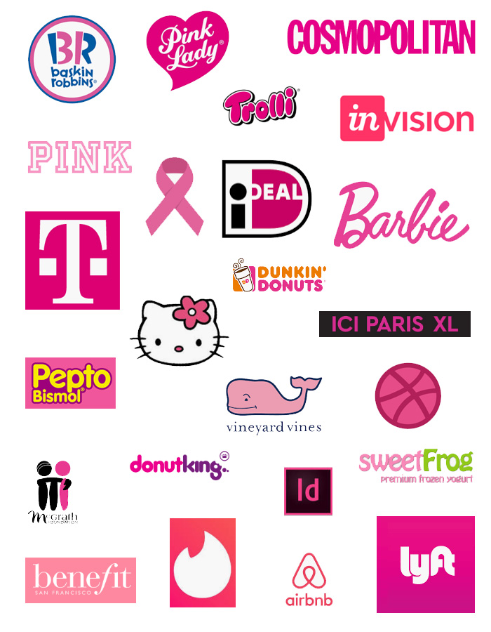 Pink logos