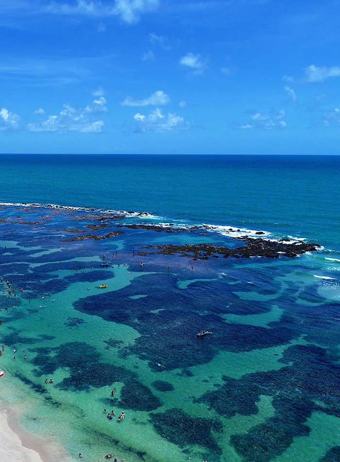 Calming blue beach