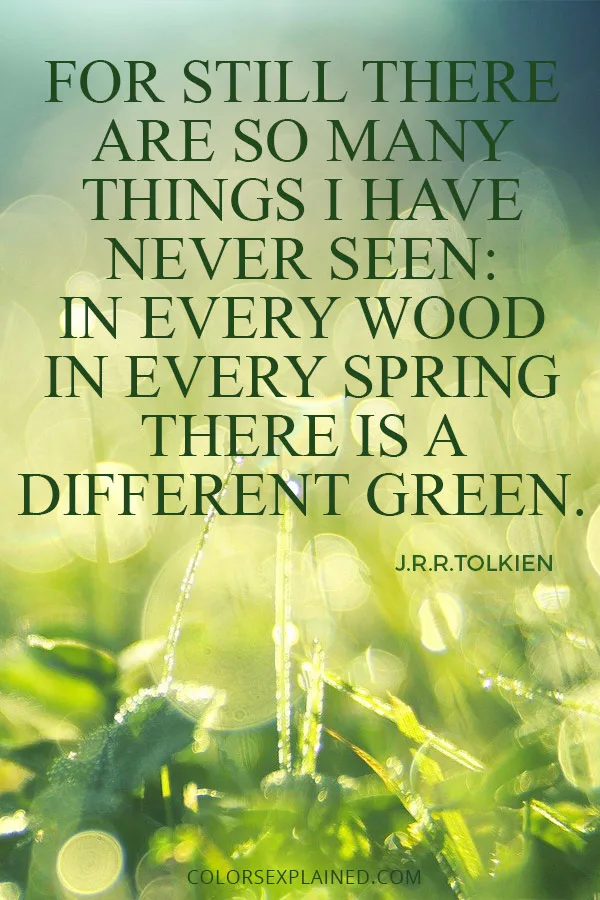 Quote about green
