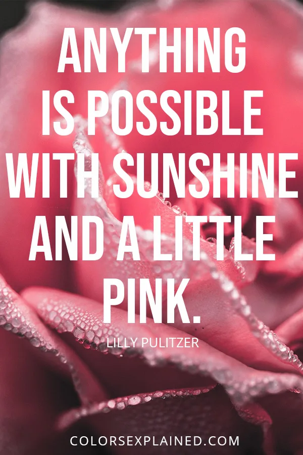 Quote about pink