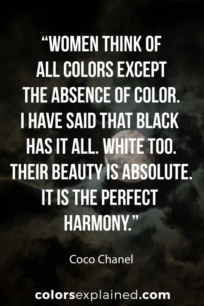 Quotes about black color