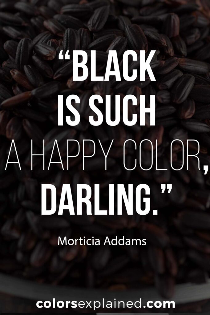 Black color quotes