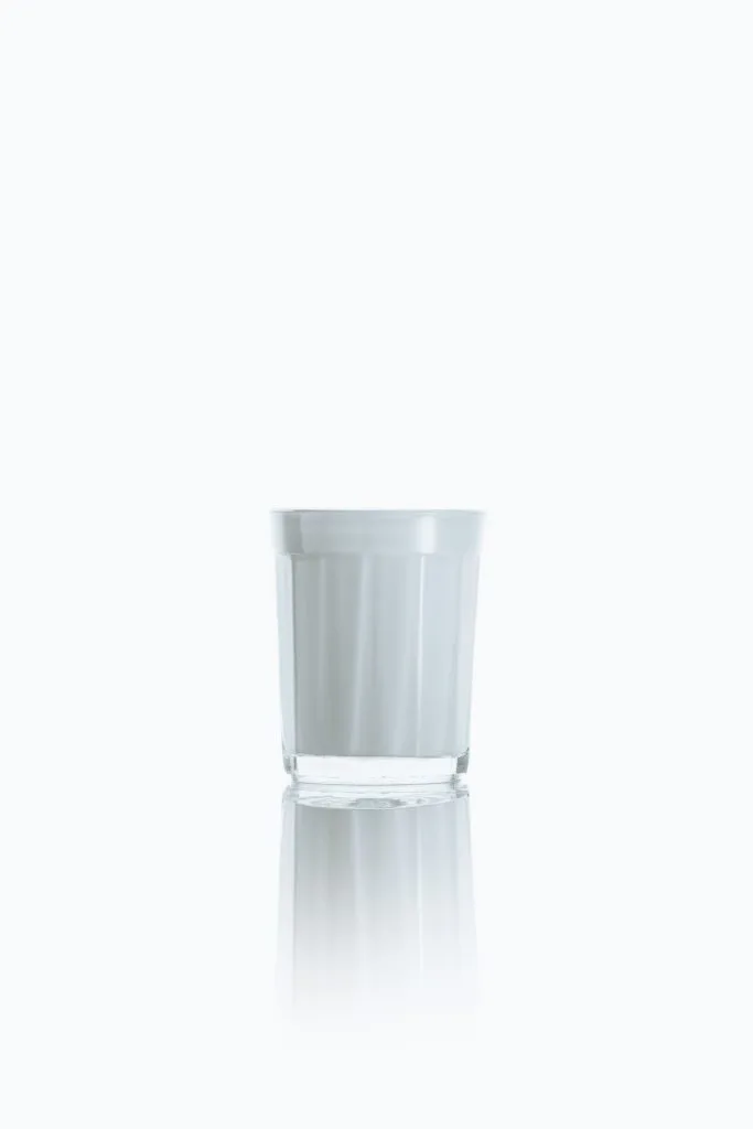 White glass of milk