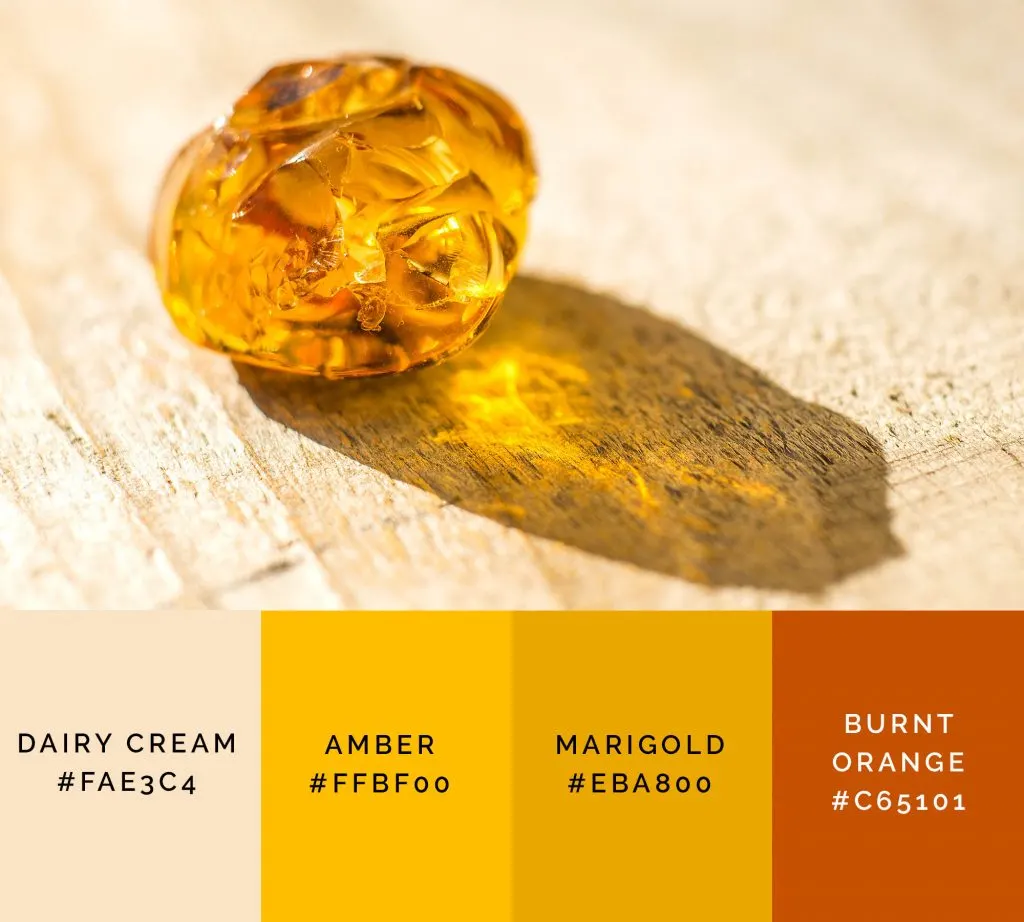 Amber palette has shades of yellow color