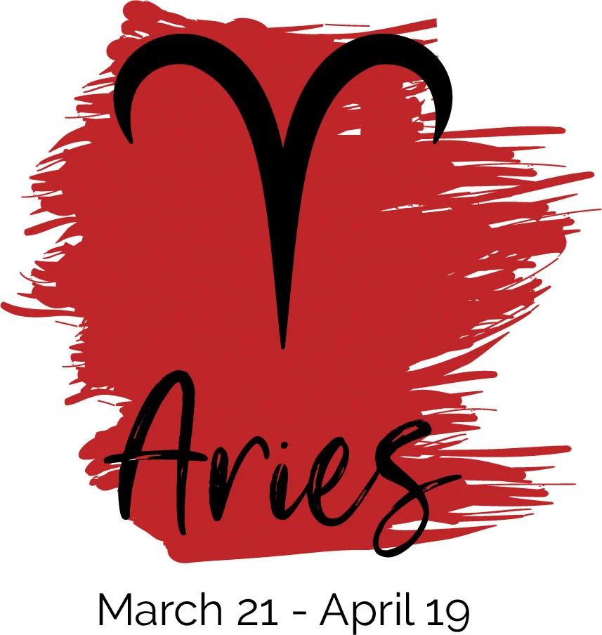 Aries color red symbol
