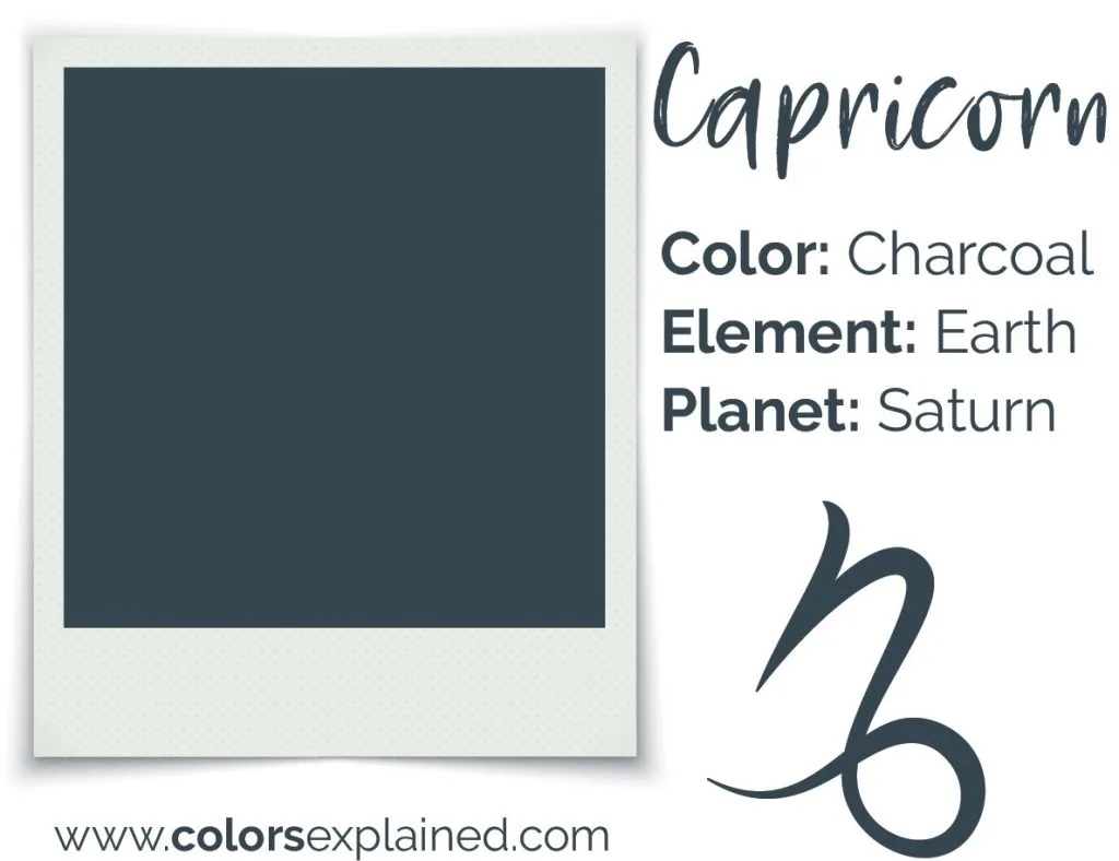 Capricorn color charcoal gray chart