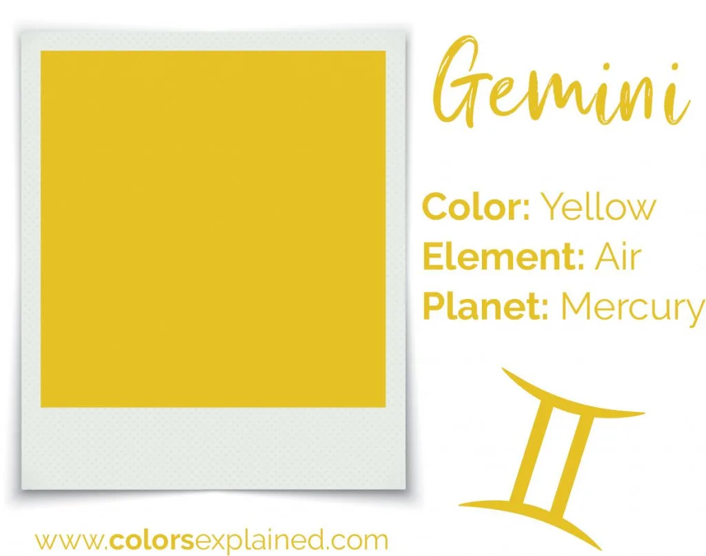 Gemini color yellow chart