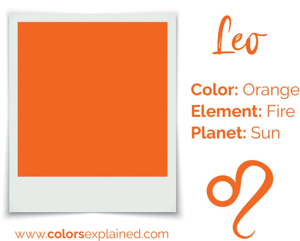Leo color orange chart