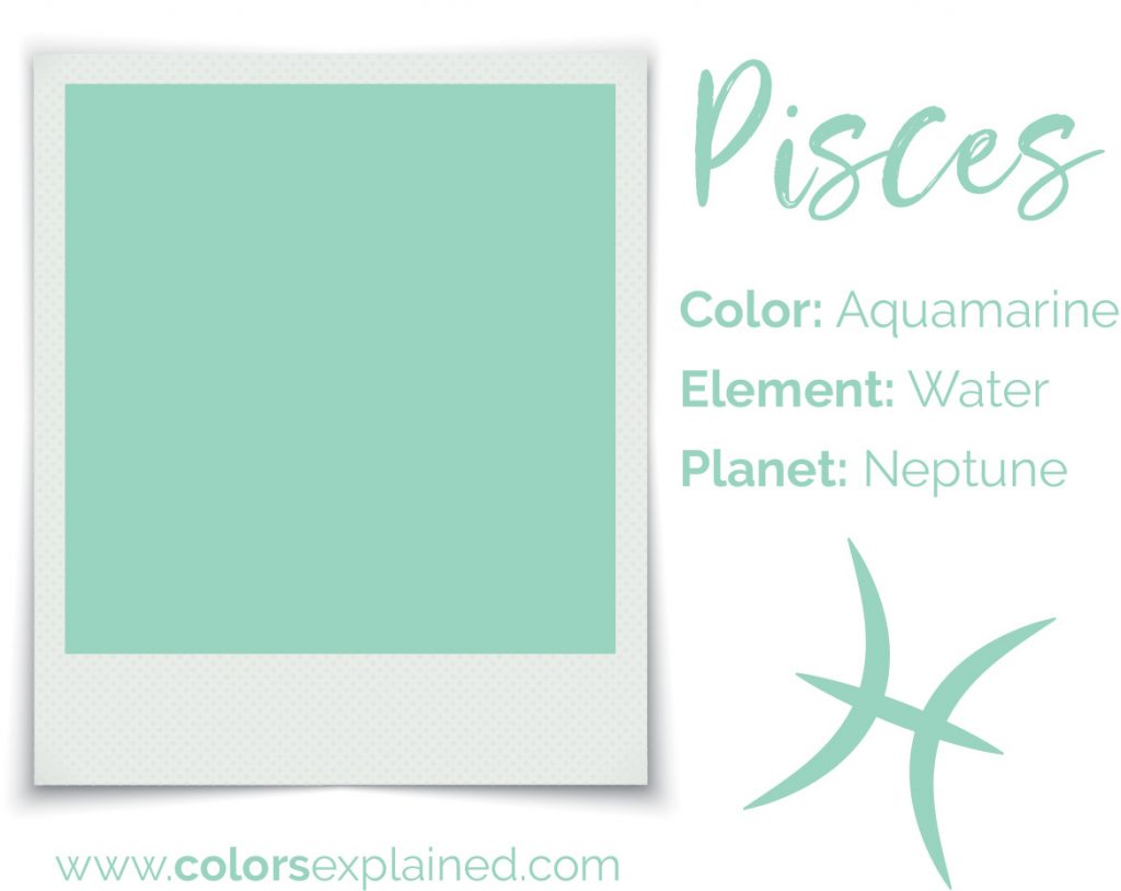 Pisces color aquamarine chart