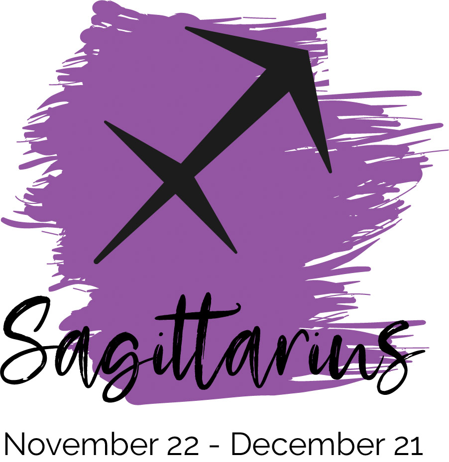 Sagittarius color purple symbol