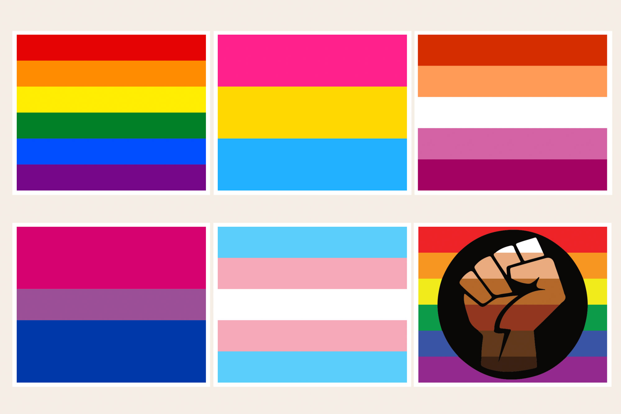 Pride Flags With 4 Colors