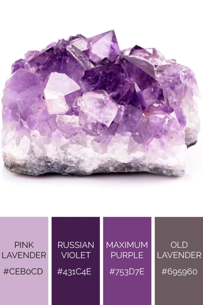 Amethyst palette has beautiful shades of purple color