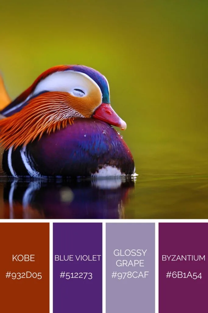 Duck palette has beautiful shades of purple color