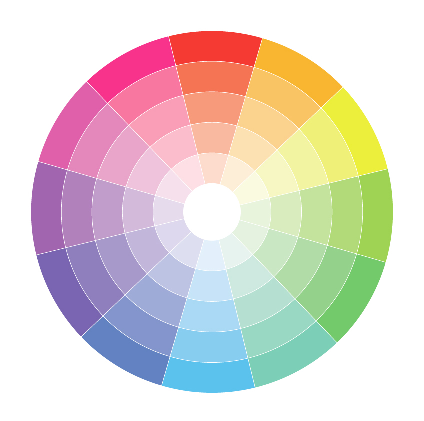 Monochromatic color wheel