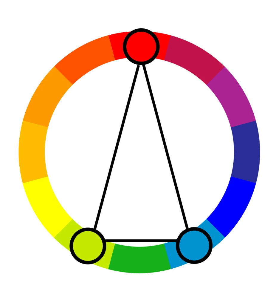 Split Complementary color harmony