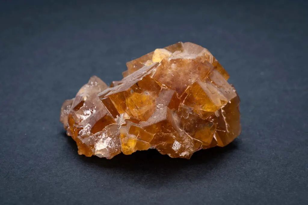 Orange fluorite stone