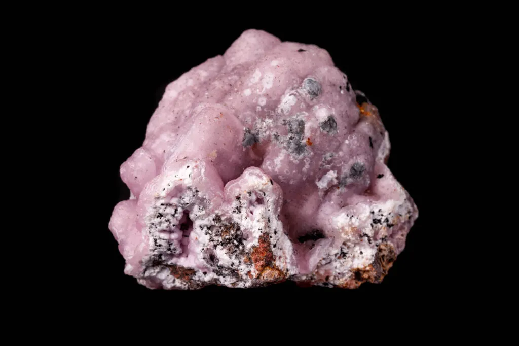Pink smithsonite gemstone and mineral