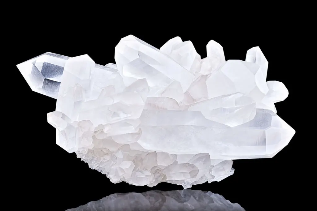 White quartz is a beautiful gemstone and crystal