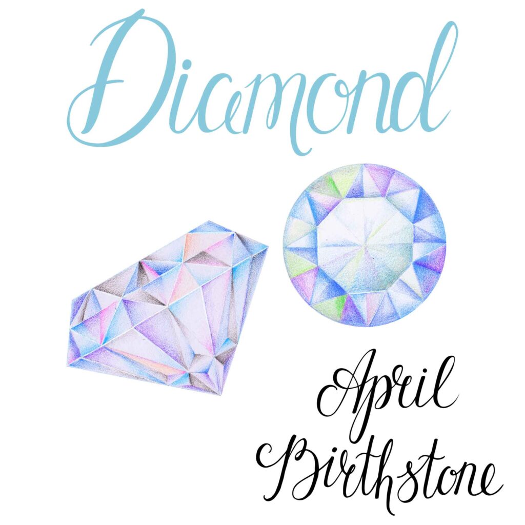 White diamond is the April birthstone color