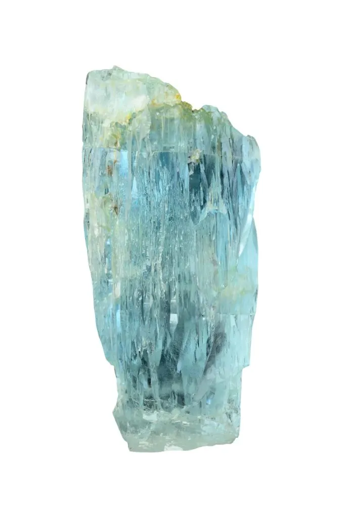 An aquamarine gemstone