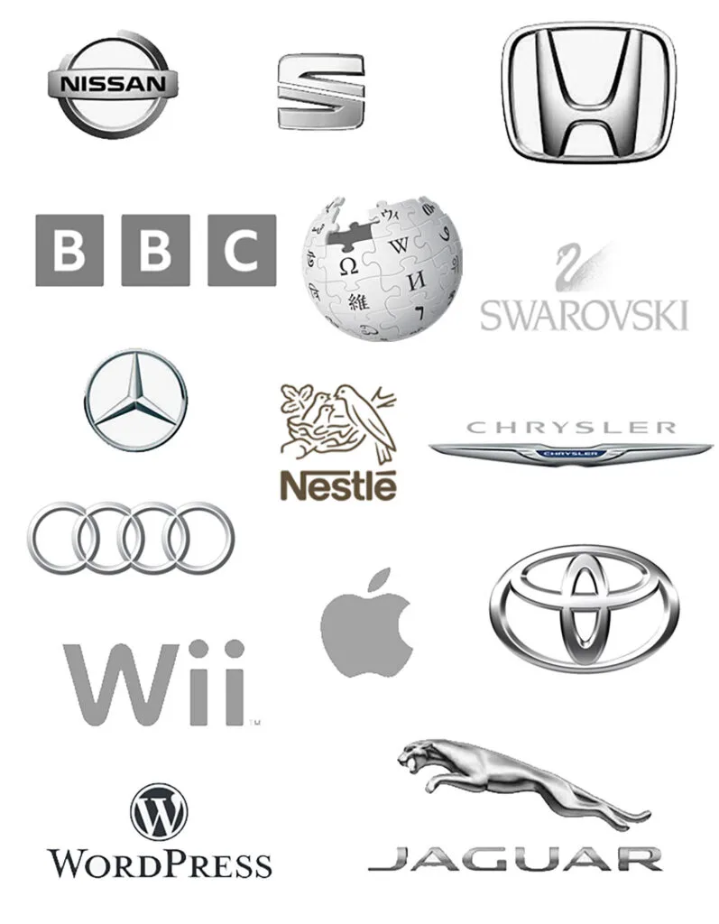 Gray logos