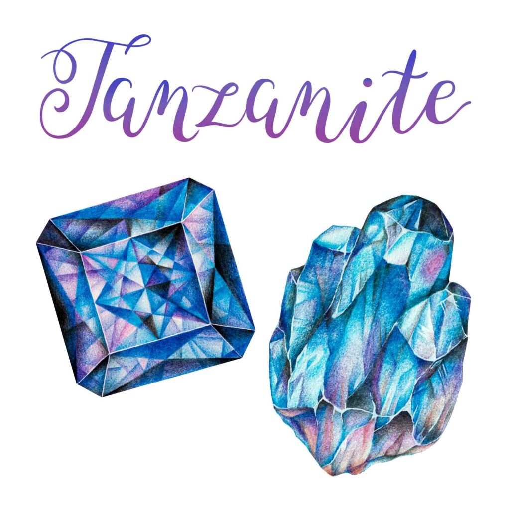 Tanzanite is the blue birthstone of December