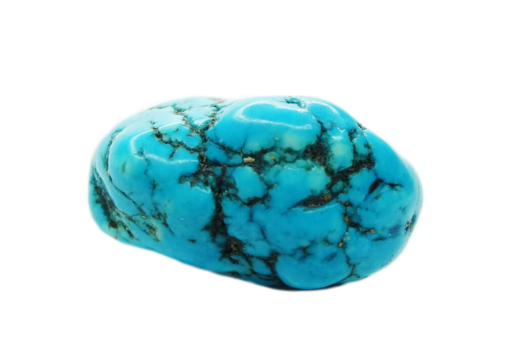 Turquoise is a blue gemstone