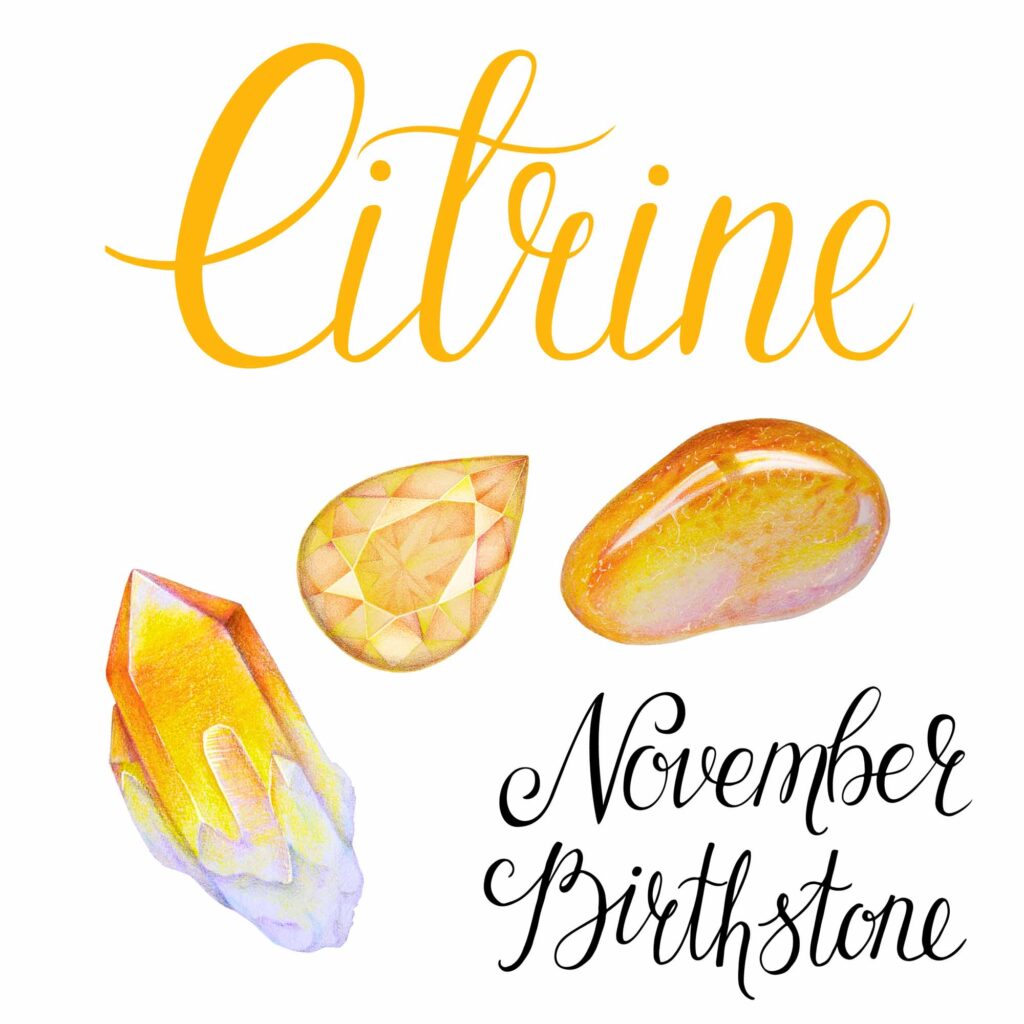 Citrine is the yellow orange birthstone of November