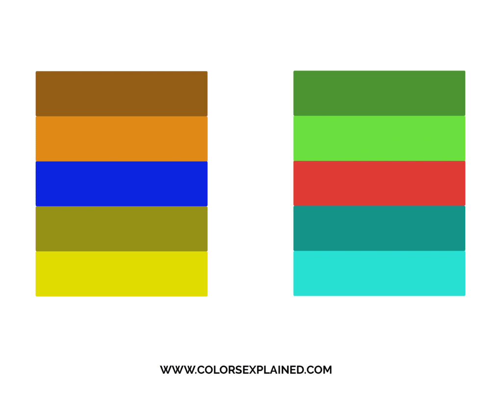 Split-complementary color scheme