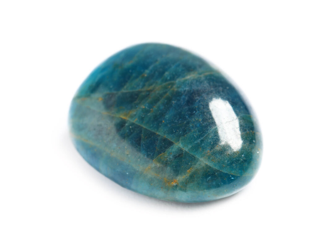 Blue Brazlian apatite is a teal gemstone