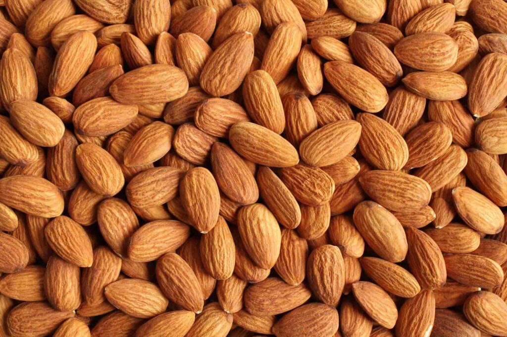 brown almonds