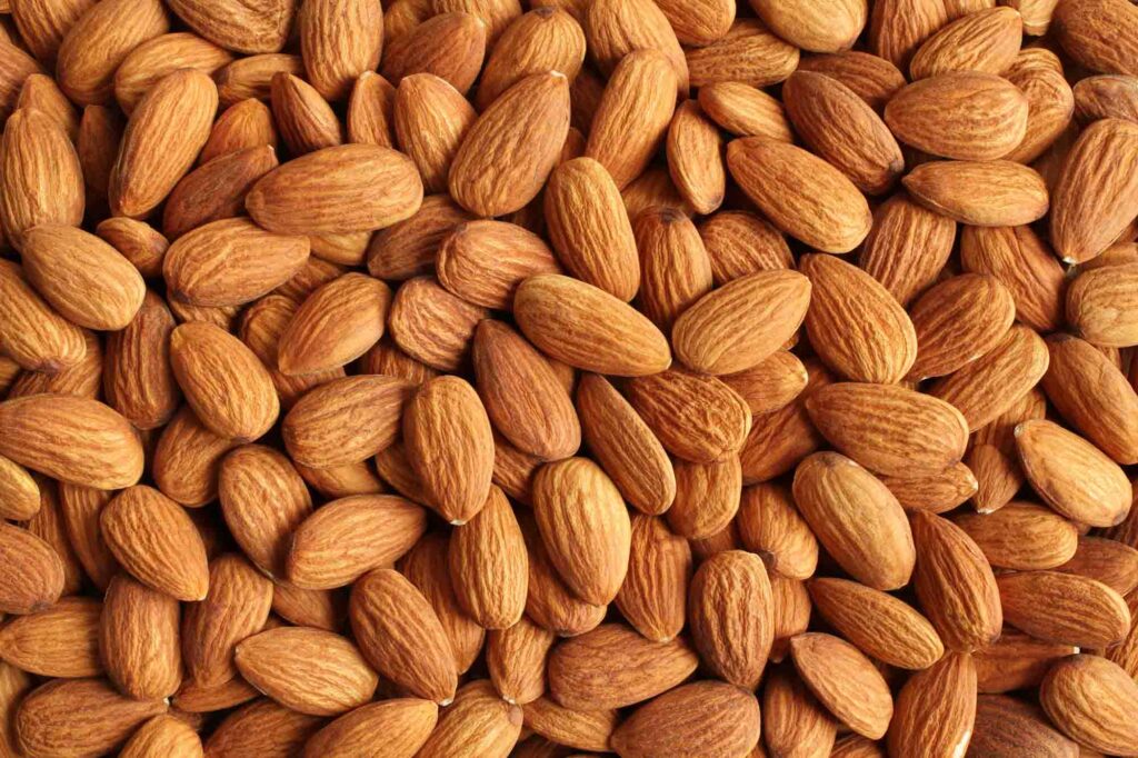 brown almonds