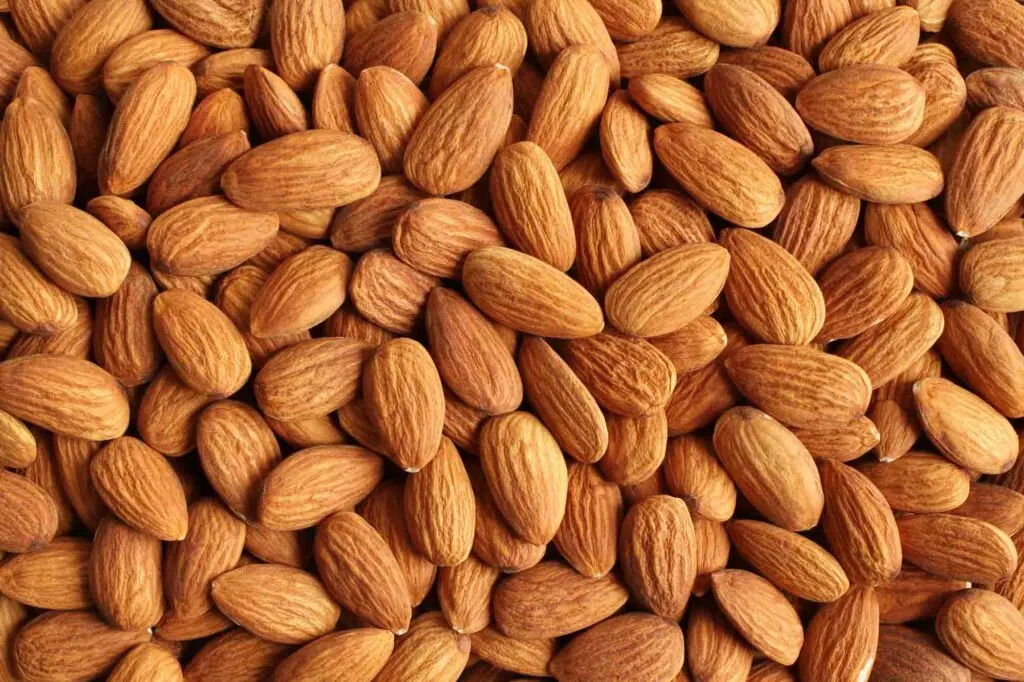 brown almonds