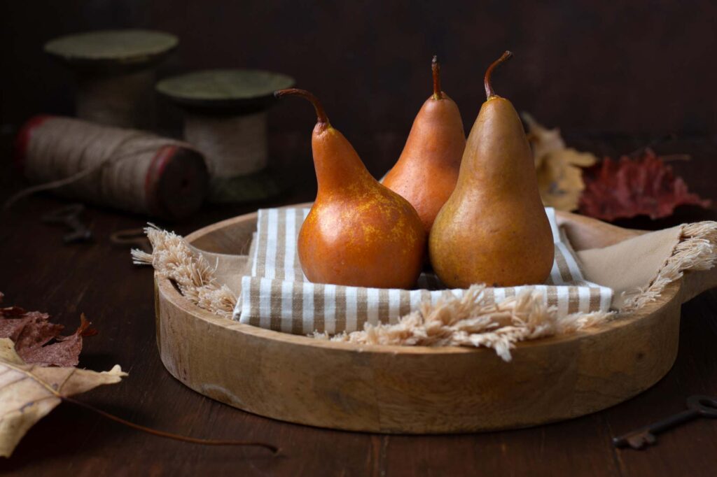 brown bosc pear