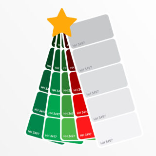 Christmas color palette illustration