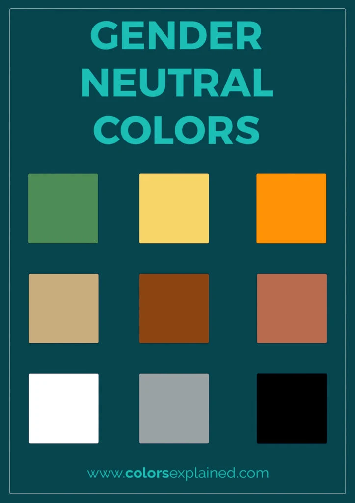 Gender neutral colors infographic